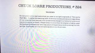 Chuck Lorre Productions, #324/The Tamnenbaum Company/Warner Bros. Television (2011)