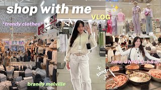 COME SHOPPING WITH ME VLOG ? back to school trendy try on haul brandy melville, zara, uniqlo, h&m
