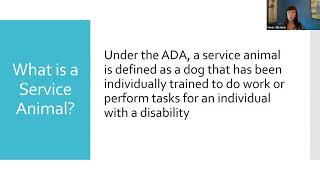 Wellness Wednesday Webinar: Service and Emotional Support Animals Webinar