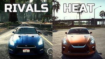 Need For Speed: RIVALS vs HEAT - Nissan GTR R35 - Engine Sound and Speed Test Comparison