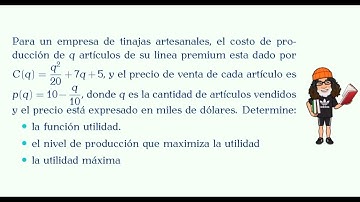 optimización. Utilidad máxima