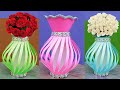 कलर पेपर से बनाये शानदार गुलदस्ता | Wow making Beautiful Flower pot With color paper | Flower Pot