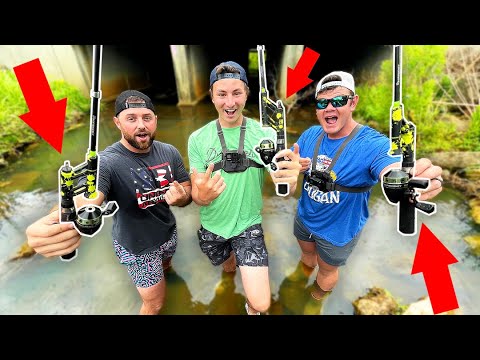 Pocket ROD Fishing Challenge For BIGGEST Fish (1v1v1) 