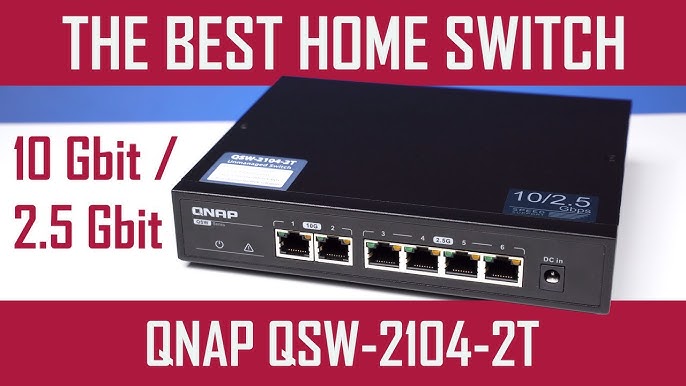 QNAP QSW-2104-2T 2 ports 10GbE RJ45, 5 ports 2.5GbE RJ45, unmanaged switch