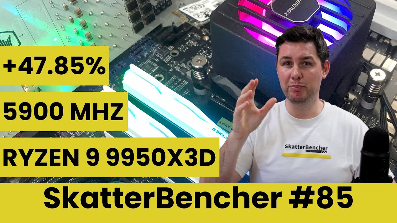 Ryzen 9 9950X3D Undervolt & Overclock to 5900 MHz | SkatterBencher