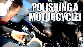 Polishing A Harley Davidson Motorcycle! #autodetailing #detailingtips