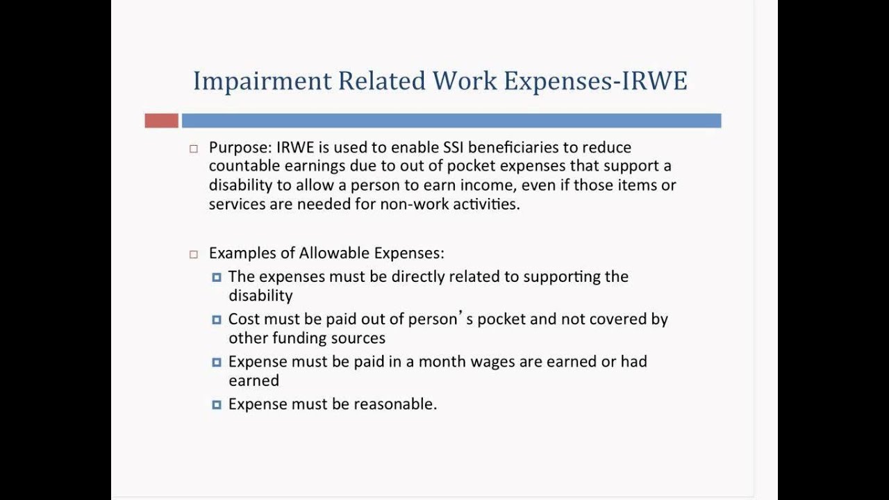Supplemental Security Income -- The Impact of Work on Benefits