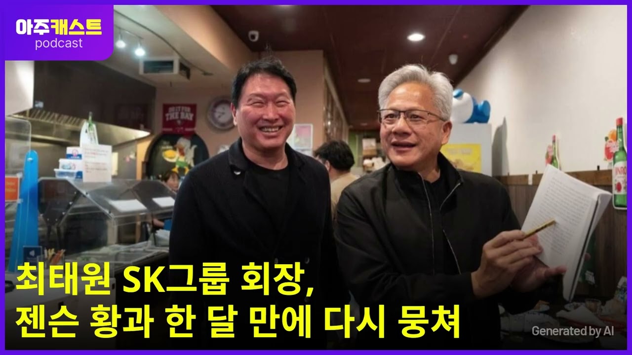 최태원 SK그룹 회장, 젠슨 황과 한 달 만에 다시 뭉