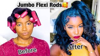 JUMBO FLEXI ROD SET ON NATURAL HAIR