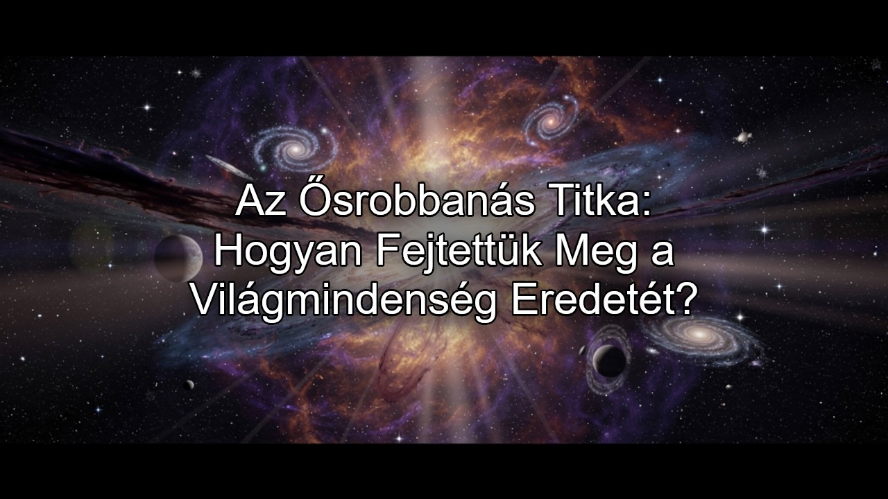 Az Ősrobbanás Titka: Hogyan Fejtettük Meg a Világmindenség Eredetét?