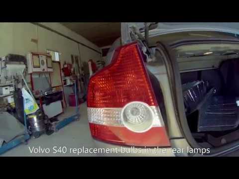 Volvo S40 (2004–2012) How replace rear tai light - YouTube