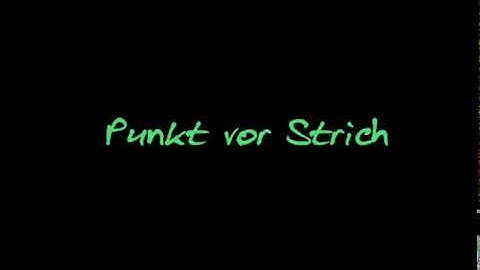 Erklärvideo Punkt vor Strich