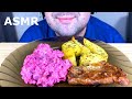 ASMR EATING HOMEMADE RUSSIAN FOOD MUKBANG (PORK STEAK, SHUBA SALAD &amp; BAKED POTATOES) EATING SOUNDS