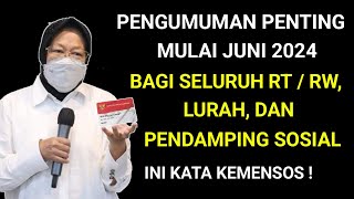 PENGUMUMAN PENTING UNTUK SEMUA RT/RW & PENDAMPING SOSIAL, INI KATA KEMENSOS ! INFO PKH BPNT HARI INI