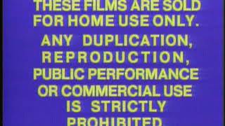 1979 Columbia Pictures Home Entertainment These Films Are Sold/FBI Warning Screens (HQ)