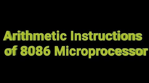 || Arithmetic instructions of 8086 microprocessor in Telugu || with examples ||