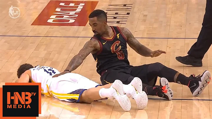 JR Smith & Klay Thompson collided / GS Warriors vs Cavaliers Game 1