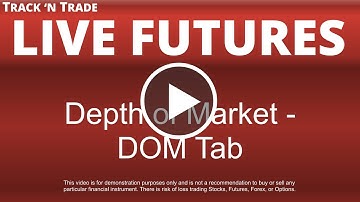 Futures - Depth Of Market - DOM Tab