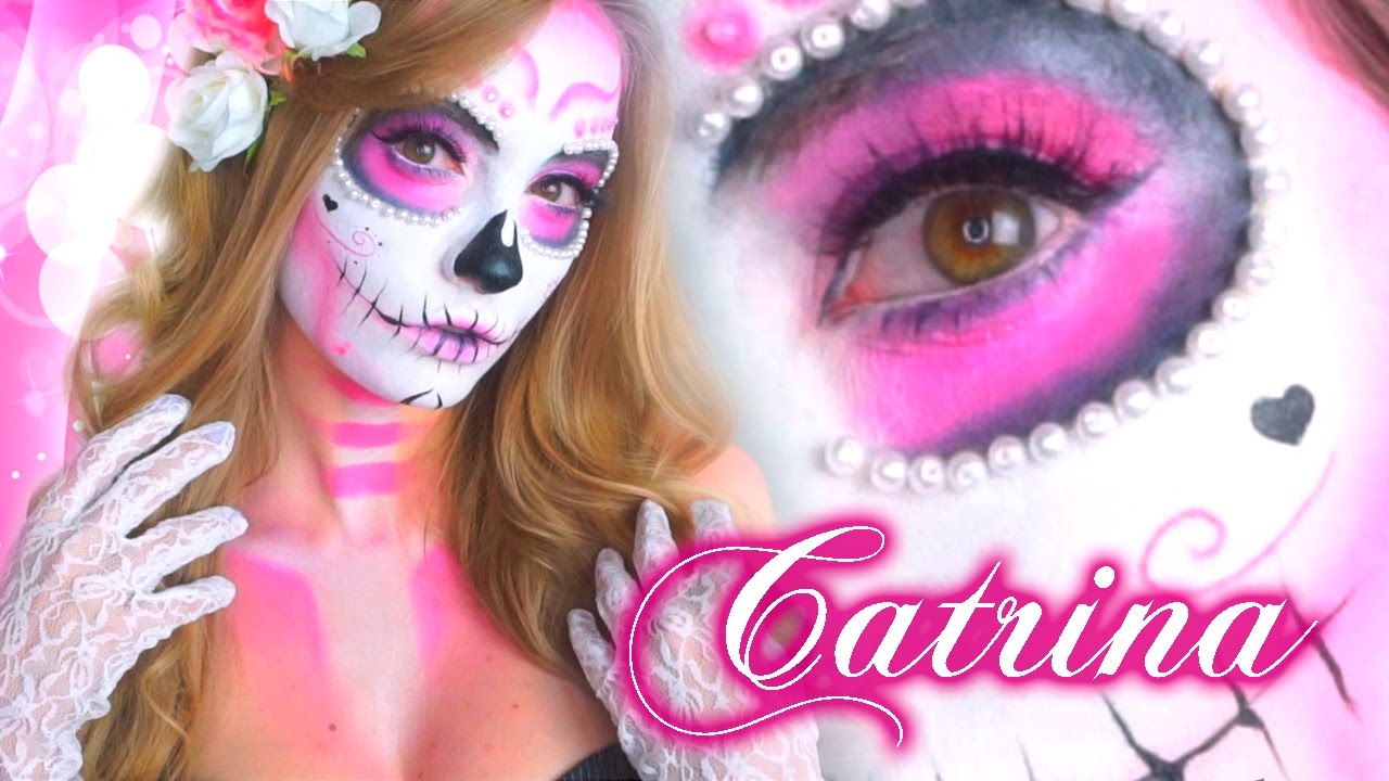 Enseñando Incorrecto colateral CATRINA GLAM ♥ | MAQUILLAJE PEINADO Y ACCESORIOS! | Katie Angel - YouTube