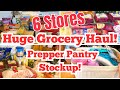 Huge 6 store grocery haul stocking the prepper pantry canning pantry and freezer prepperpantry