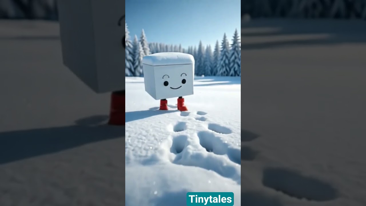 mini box walking in snow😂😅#funnyvideos #ai #fun #ytshorts