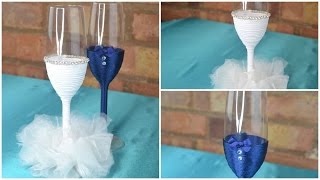 Toasting Glasses for wedding: DIY Tutorial