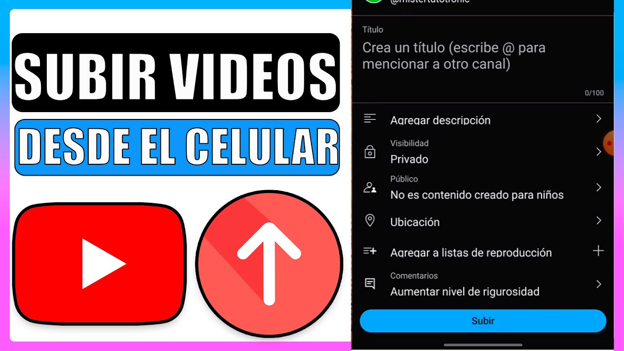 🔴Como subir un video a youtube desde el celular 2024 - YouTube