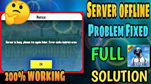 How to fix server problem in pubg lite !! Pubg lite server offline