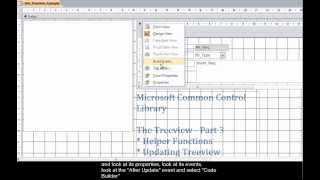 Treeview in MS Access: Part 3 - Updating the treeview, Helper functions