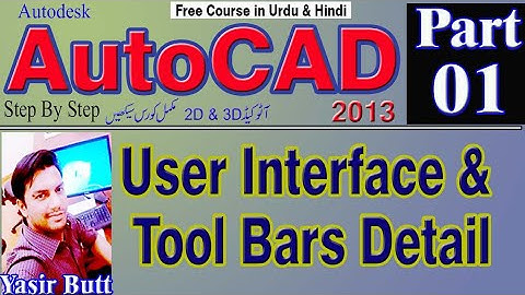 AUTOCAD |01 AutoCAD 2013 USER INTERFACE COMPLETE DETAIL in Urdu/Hindi |PART 01| CAD TUTORIALS