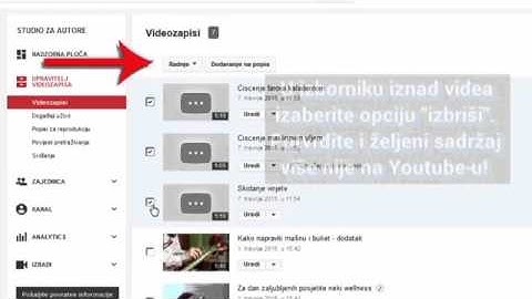 Kako obrisati video sa svog YouTube računa?