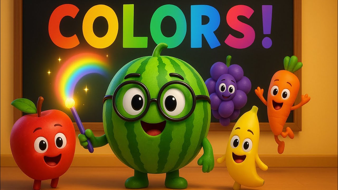 Learn Colors with Talking Fruits | Preschool Learning | Colors ,Fruits ...