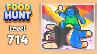 Food Hunt Pixel puzzle level 714 walkthrough solution gameplay 