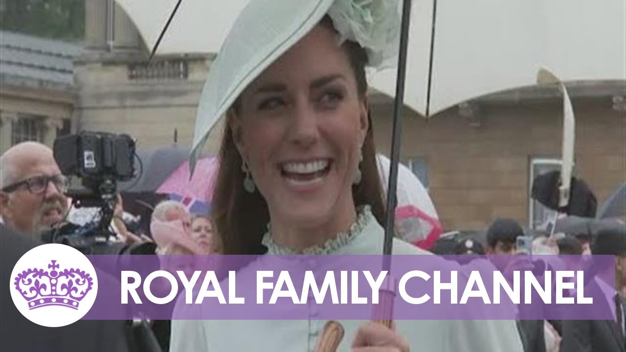 William And Kate Brave The Rain At Palace Garden Party