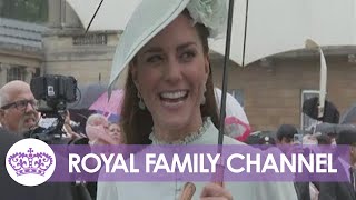William and Kate Brave the Rain at Palace Garden Party