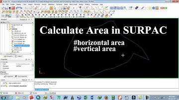 How to calculate area in SURPAC