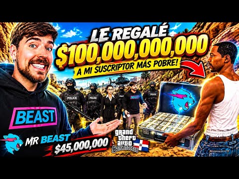 🔥MrBeast Gave $100 Billion to His Poorest Subscriber 😱 | GTA San Andreas 🇩🇴