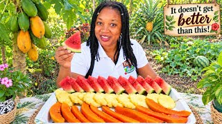 TROPICAL FRUITS PLATTER! The Taste Of Organically Grown FRUITS Is Heavenly!