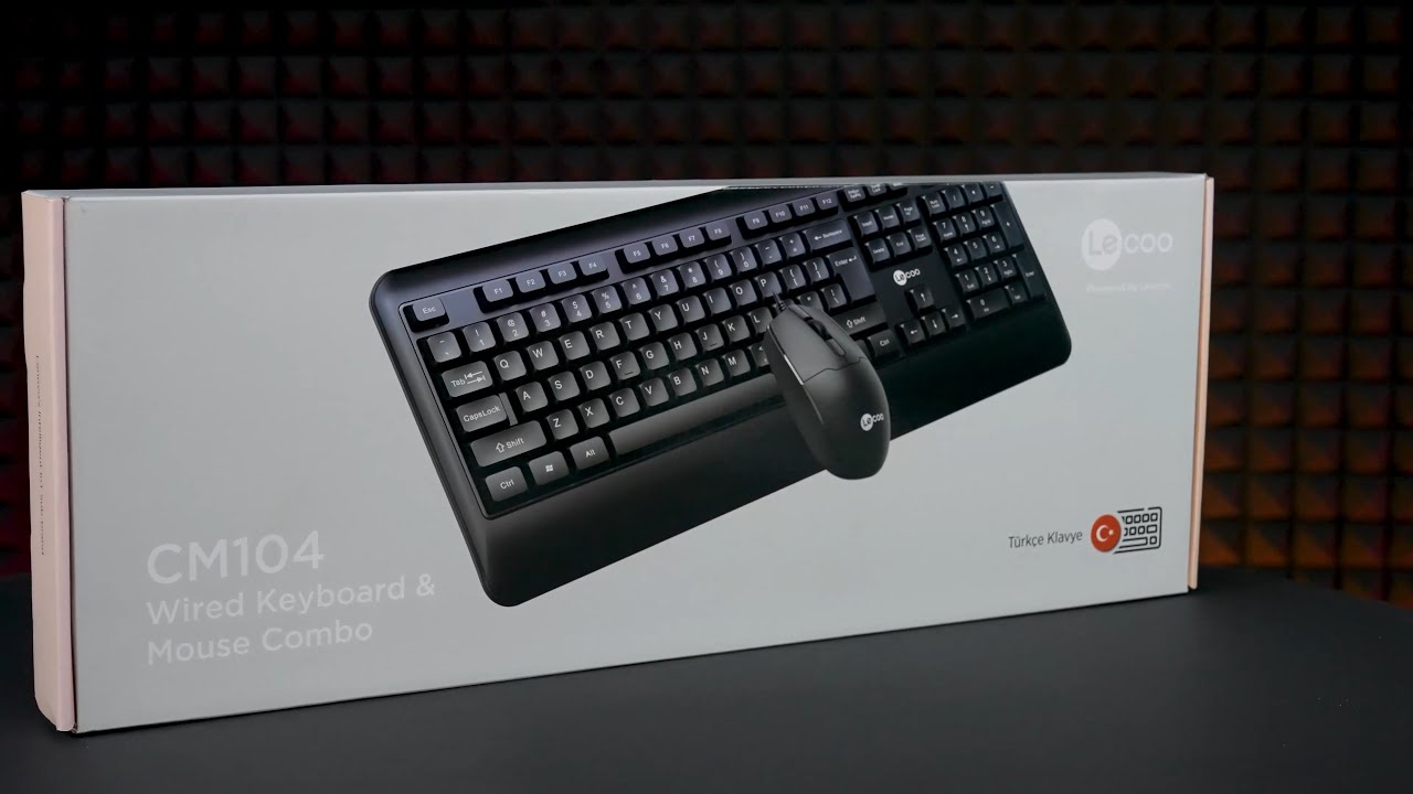 Lecoo CM104 USB Kablolu Türkçe Q Klavye & Mouse Set Siyah - Lecoo