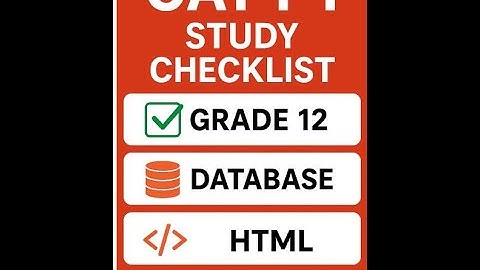 Database & HTML Study Checklist