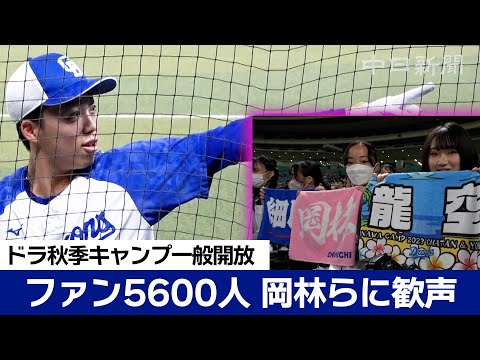 中日ドラゴンズ秋季キャンプ一般開放 バンテリンドームにファン5600人、岡林らに歓声