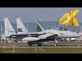 [4K]南国の天狗イーグルの千歳展開! 第304飛行隊の着陸タキシング! F-15J JASDF Chitose Airbase