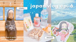 japan vlog ep. 6 🍡// osaka bullet train, dotonbori, demon slayer park, sanrio, studio ghibli store