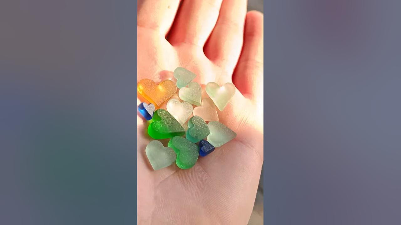 Sea Glass Hearts.