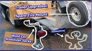 Adding a Spare Tire Mount and Stabilizer Jacks to the 16ft Car Hauler Trailer by Wil's Workshop 2,948 views 1 year ago 8 minutes, 50 seconds