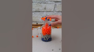 Amazing Reverse Colorful Pearls ASMR Oddly Beads Sound #satisfying #asmr - 93