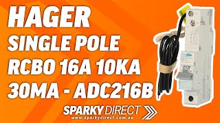 Hager ADC216B | 16Amp 10kA Single Pole RCBO