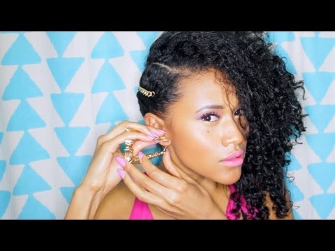 Gold Chain Curly Hair Style Youtube