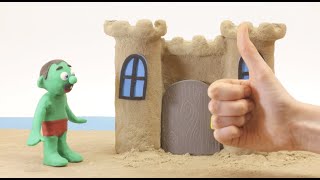 DibusYmas Castle sand beach games clay stop motion cartoons compilation - Vengatoon