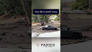 Mudslide Washes Truck Away
